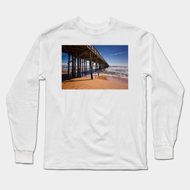 Pier at Flagler Beach Long Sleeve T-Shirt by StacyWhite